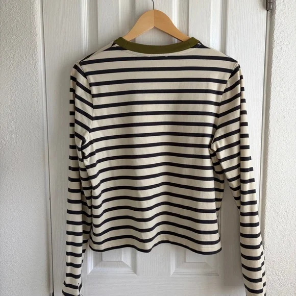 NWT COS The Clean-Cut Stripe Long Sleeve Cotton T-Shirt - Picture 4 of 6